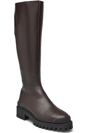 ANGULUS Boots - Flat Korkeavartiset Saapikkaat Brown