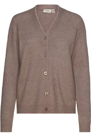 FRANSA Frellis Car 1 Tops Knitwear Cardigans Brown