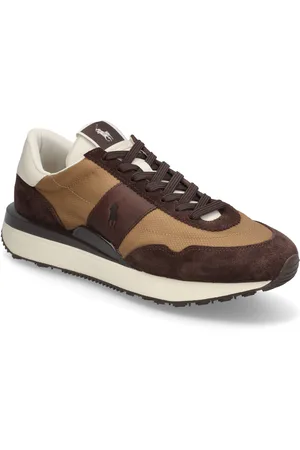Ralph Lauren Train 89 Suede-Paneled Sneaker Matalavartiset Sneakerit Tennarit Brown