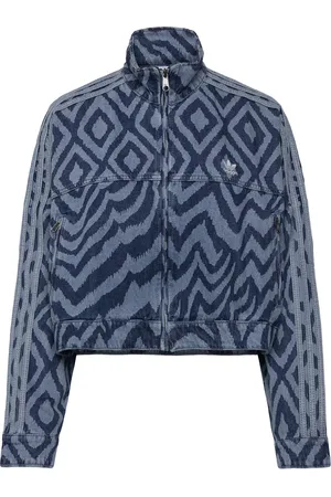 adidas Adidas X Farm Denim Track Top Sport Women Sport Clothing Sport Sweat-shirts & Hoodies Sport Sweat-shirts Navy