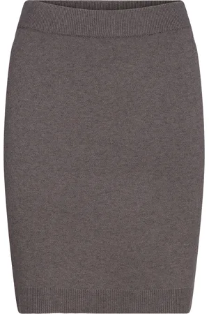Soft Rebels Srdalton Skirt Knit Skirts Knee-length & Midi Skirts Grey