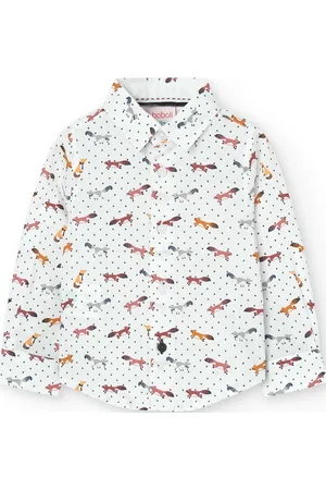 Boboli Poplin Knitwear For Baby Boy -Bci Tops Shirts Long-sleeved Shirts Multi/patterned