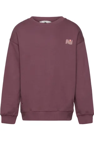 MANGO Printed Cotton Sweatshirt Tops Sweat-shirts & Hoodies Sweat-shirts Burgundy