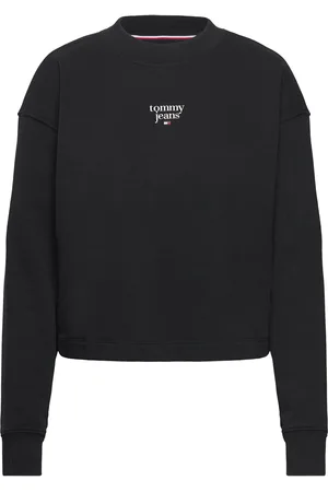 Tommy Hilfiger Tjw Essential Logo 1 Crew Ext Tops Sweat-shirts & Hoodies Sweat-shirts Black
