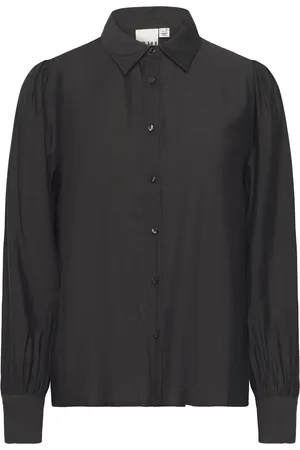 Ichi Ihkarlani Sh2 Tops Shirts Long-sleeved Black