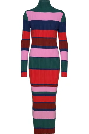 Bobo Choses Multicolor Striped Knitted Dress Maksimekko Juhlamekko Multi/patterned