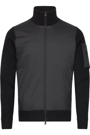 J Lindeberg Beck Knitted Hybrid Jacket Designers Jackets Light Jackets Black