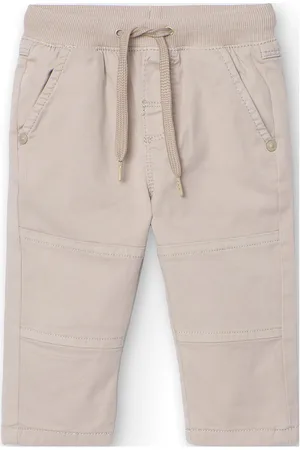 Boboli Stretch Gabardine Trousers For Baby -Bci Bottoms Trousers Beige