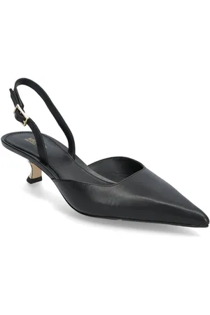 Michael Kors Luna Kitten Sling Pump Shoes Sling Backs Heeled Slingbacks Black