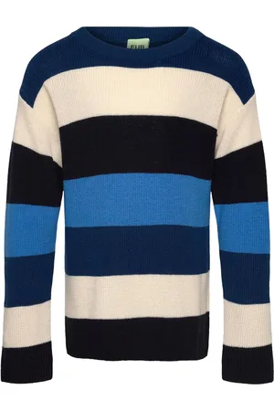 FUB Classic Sweater Tops Knitwear Pullovers Blue