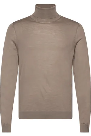 HUGO BOSS Musso-P Tops Knitwear Turtlenecks Beige