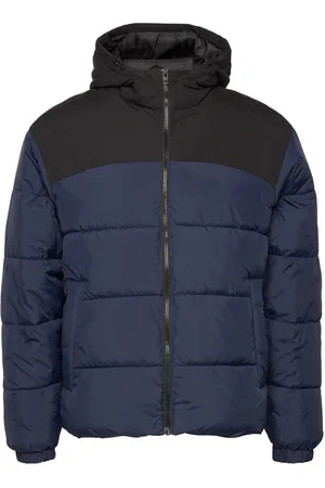 JACK & JONES Jjmoon Hood Puffer Vuorillinen Takki Topattu Takki Navy Jack & J S