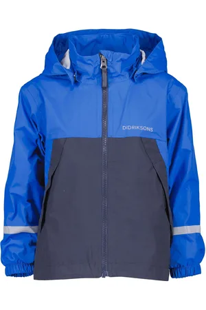 Didriksons Bladet Kids Jkt Outerwear Rainwear Jackets Blue