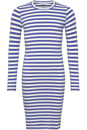 Mads Norgaard 5X5 Classic Stripe Dubina Dress Dresses & Skirts Dresses Casual Dresses Long-sleeved Casual Dresses Blue