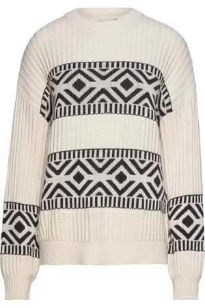 Ichi Ihbarisa Ls2 Tops Knitwear Jumpers Cream