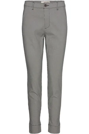 Freequent Fqrex-Pants Bottoms Trousers Suitpants Grey