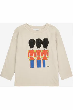 Bobo Choses Little Tin Soldiers T-Shirt Tops T-shirts Long-sleeved T-shirts Beige