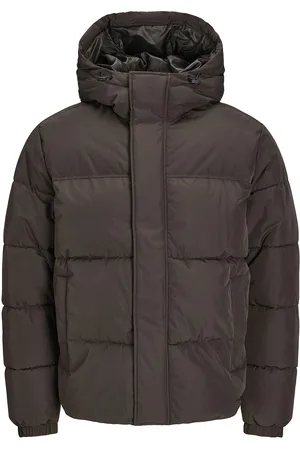 JACK & JONES Jjebradley Puffer Hood Sn Vuorillinen Takki Topattu Takki Brown Jack & J S