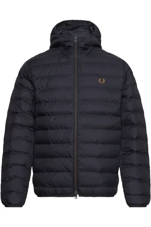 Fred Perry Hooded Insulated Jacket Vuorillinen Takki Topattu Takki Navy
