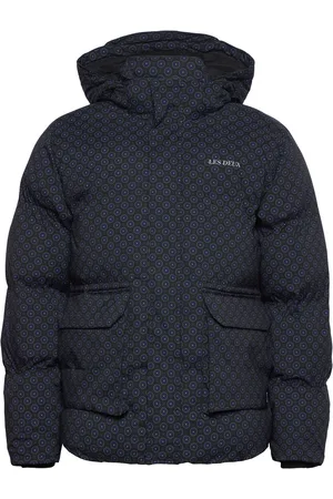 Les Deux Montreal Aop Puffer Jacket Vuorillinen Takki Topattu Takki Navy