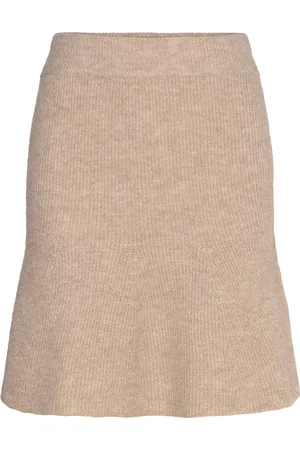 Noisy May Nmnola Knit Hw Skirt Fwd Skirts Short Skirts Beige