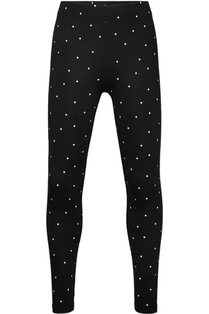 MANGO Printed Leggings Bottoms Leggings Black