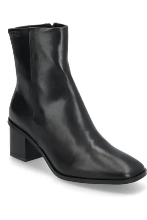 Calvin Klein Heel Ankle Boot 50 W/Ml Lth Shoes Boots Ankle Boots Ankle Boots With Heel Black