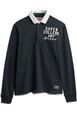 Superdry Vintage Athletic Rugby Tops Polos Long-sleeved Navy