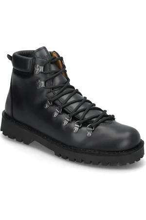 SELECTED Slhalfred Leather Hiking Boot Nyörisaappaat Black