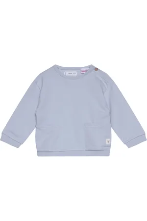 MANGO Cotton Sweatshirt With Pockets Tops Sweat-shirts & Hoodies Sweat-shirts Blue