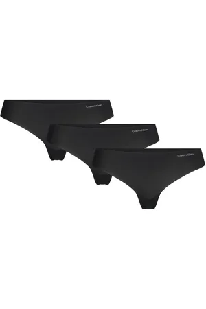 Calvin Klein Thong 3Pk Stringit Alusvaatteet Black