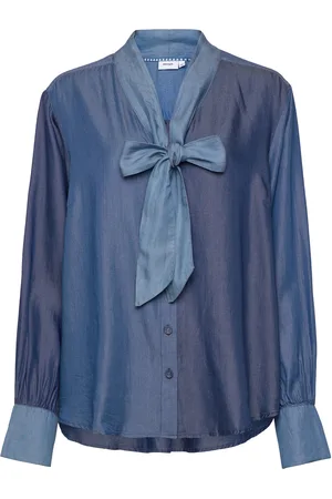 Numph Nujocelyn Shirt Tops Shirts Denim Shirts Blue