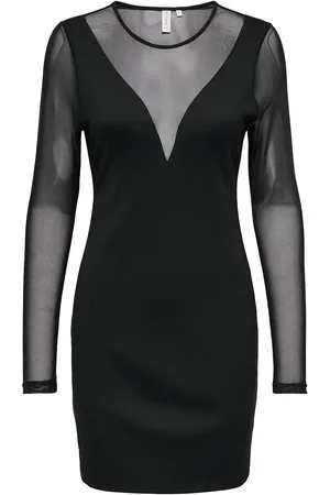 ONLY Onlbecki Ls Mix Bodycondress Wvn Lyhyt Mekko Black