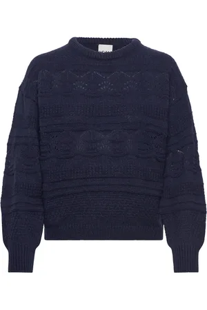 Ichi Ihastra Ls Tops Knitwear Jumpers Navy