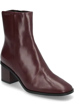 Calvin Klein Heel Ankle Boot 50 W/Ml Lth Shoes Boots Ankle Boots Ankle Boots With Heel Brown