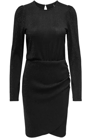 ONLY Onlrich L/S Glitter Dress Jrs Lyhyt Mekko Black
