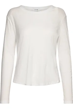 Levete Room Lr-Any Tops T-shirts & Tops Long-sleeved White