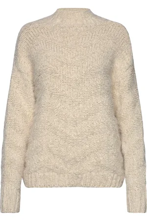Ichi Ihadeline Ls Tops Knitwear Jumpers Cream