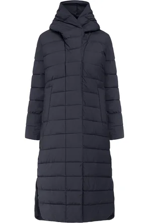 Didriksons Stella Wns Parka L 5 Topattu Pitkä Takki Navy