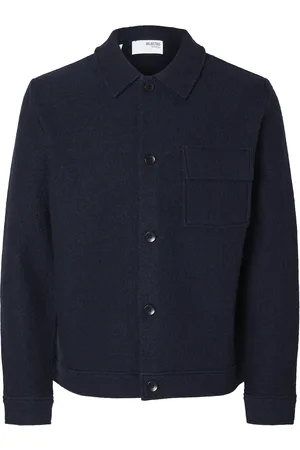 SELECTED Slhnealy Ls Knit Shirt Jacket Noos Villakangastakki Navy