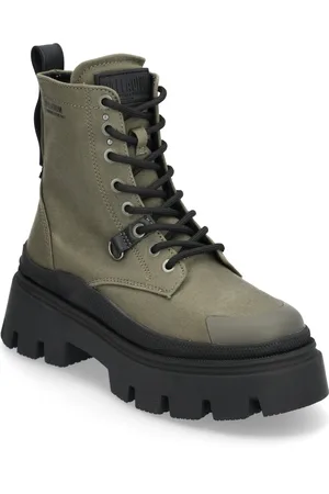 Palladium Pallasquad Cvs Bootsit Nauhalliset Saapikkaat Khaki Green
