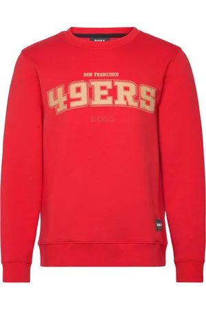 HUGO BOSS Watt_Nfl Tops Sweat-shirts & Hoodies Sweat-shirts Red
