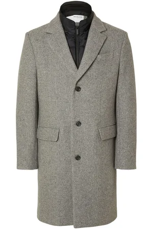 SELECTED Slhnew Joseph Coat Noos Villakangastakki Pitkä Takki Grey