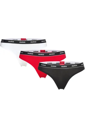 HUGO BOSS Triplet Thong Stripe Stringit Alusvaatteet Black