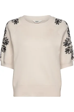 Object Objrashia Knit 2/4 Re Pullover 134 Tops Knitwear Jumpers Cream