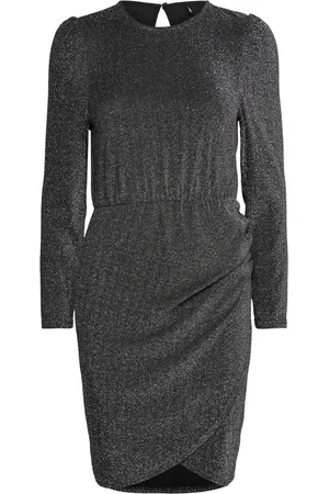 ONLY Onlrich L/S Glitter Dress Jrs Lyhyt Mekko Black