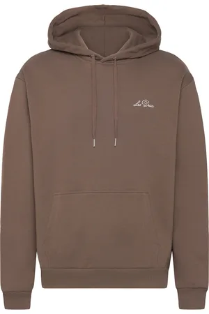 Les Deux Crew Hoodie Tops Sweat-shirts & Hoodies Hoodies Brown