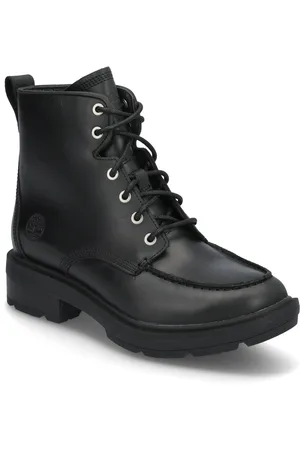 Timberland Brimfield Mid Lace Up Boot Black Full Grain Shoes Boots Ankle Boots Laced Boots Black