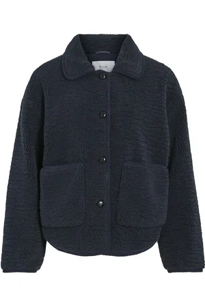 VILA Vimelusa Teddy Jacket Tops Sweat-shirts & Hoodies Fleeces & Midlayers Navy
