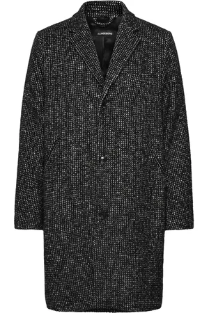 J Lindeberg August Wool Coat Designers Coats Wool Coats Black
